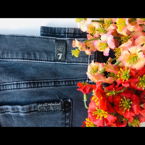 7 For All Mankind Gwenevere Charcoal Skinny Jeans - Picture 4 of 5